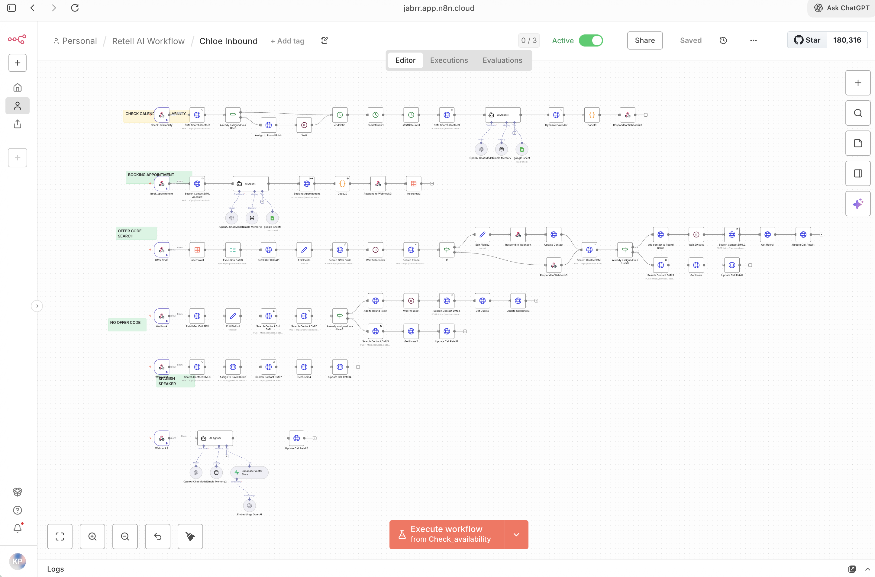 n8n workflow - Chloe Inbound